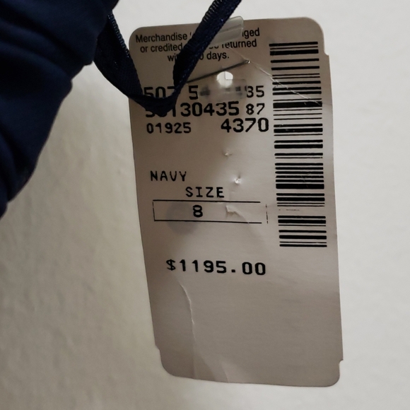 Vintage Navy Gown Formal Wedding Dress Saks - Picture 10 of 12